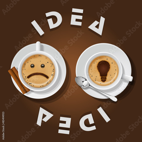 cappuccino cup with words idea