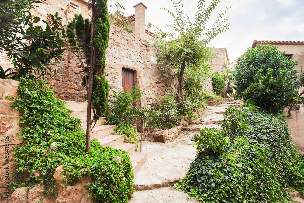 Mediterranean village of Tossa de Mar,Spain