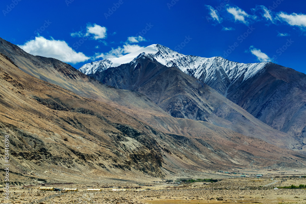 View of snow peaks, Leh ladakh  Jammu and Kashmir, India