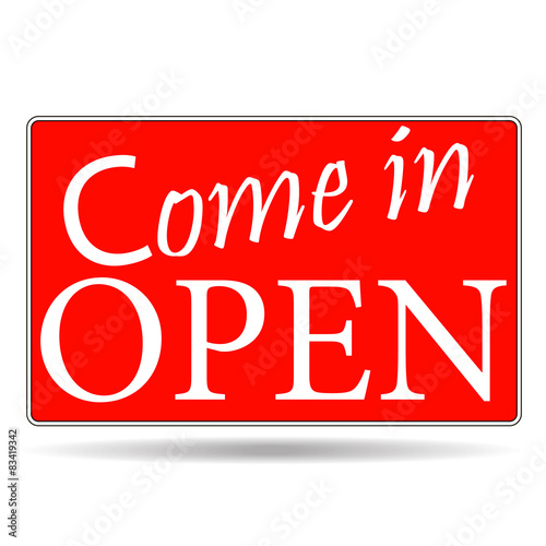 vector open sign
