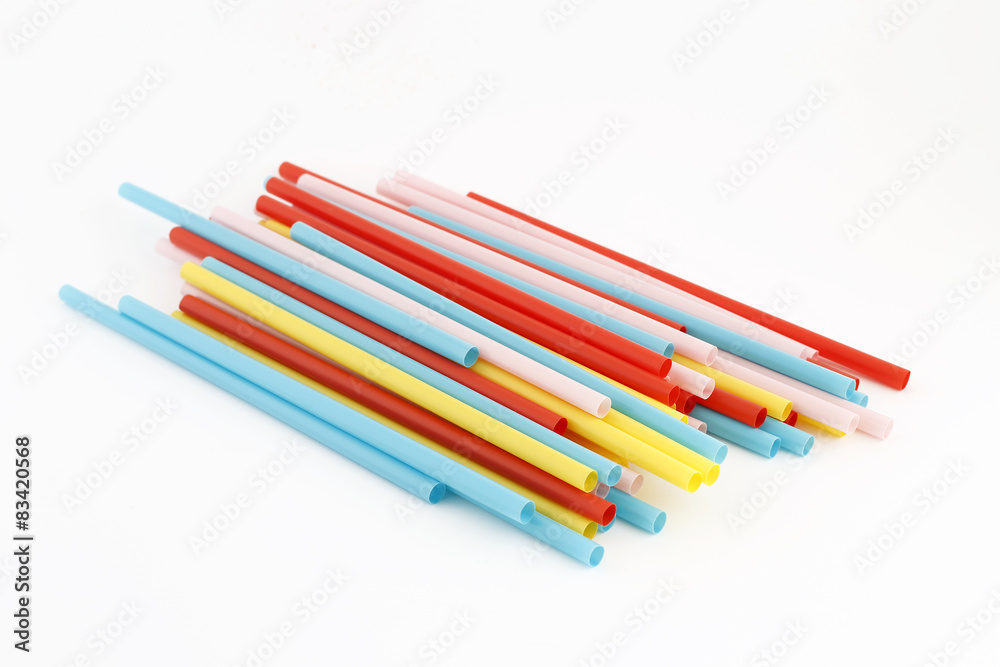bunte Strohhalme liegend bunte Strohhalme liegend