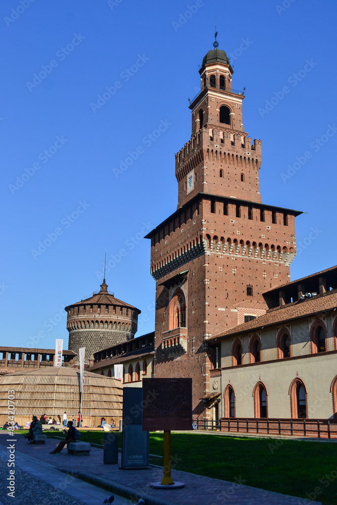 The Sforza Castle in Milan, Italy 