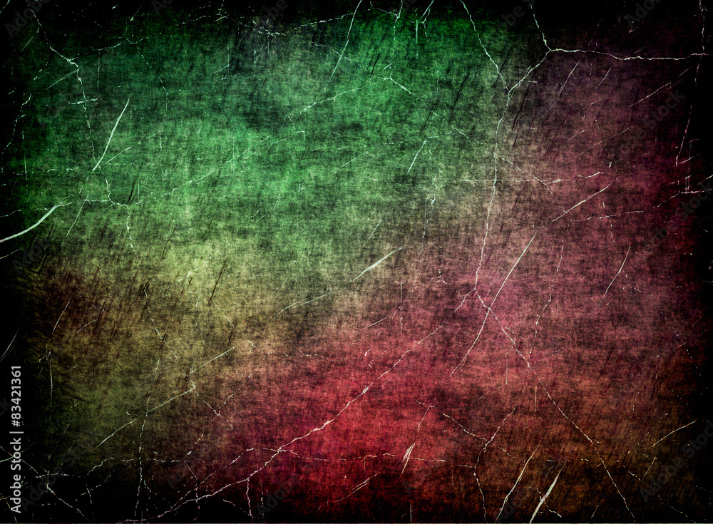 Fototapeta premium Grungy scratched multicolored texture as abstract background.