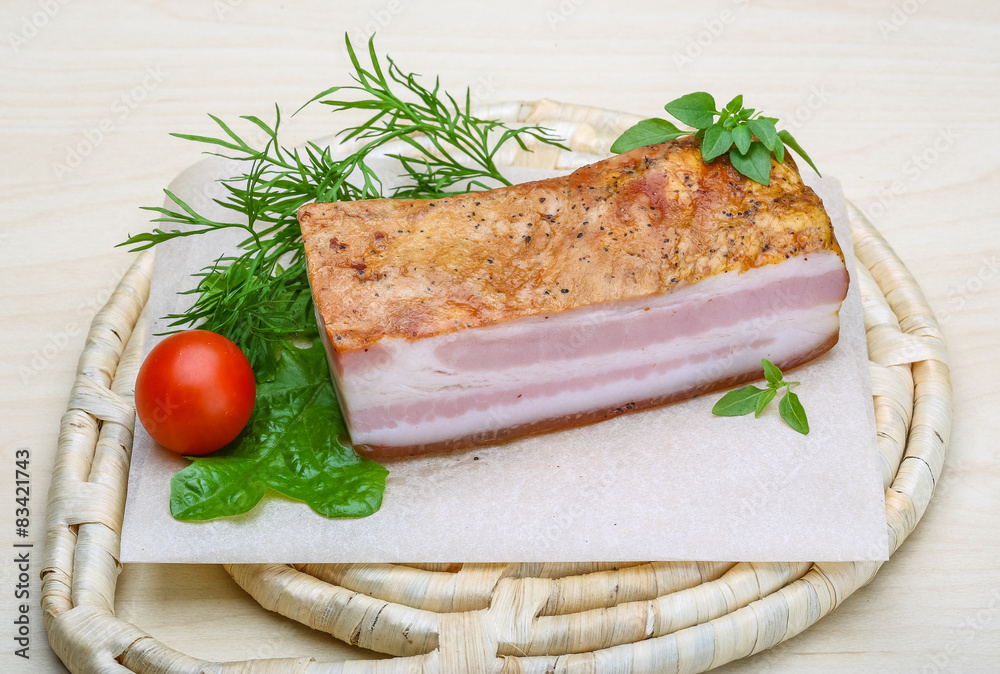 Raw bacon Raw bacon
