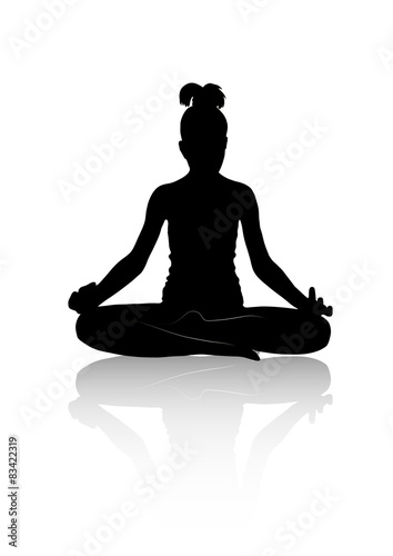 lotus posture, padmasana, contour, chakra