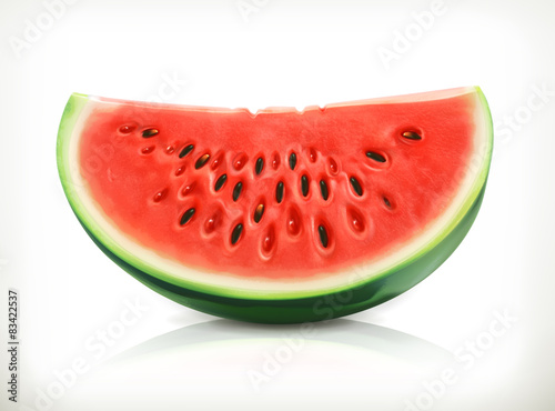 Slice of watermelon, vector icon