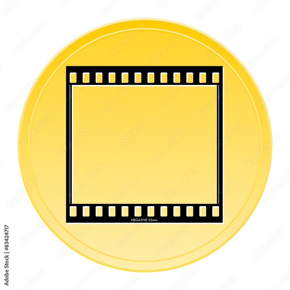 Fototapeta premium Film Frame Gold Button