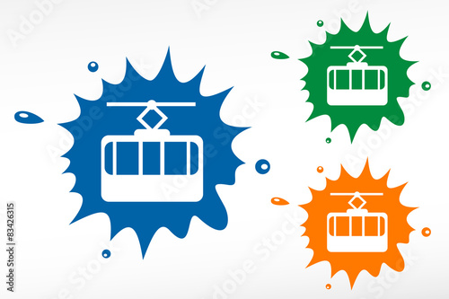 Cable way funicular - color blob