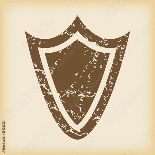Grungy muscular arm icon