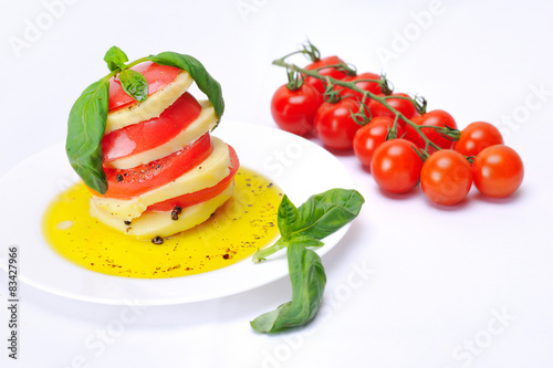 salad caprese, vegetable