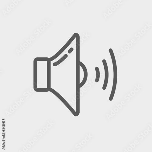Loudspeaker thin line icon
