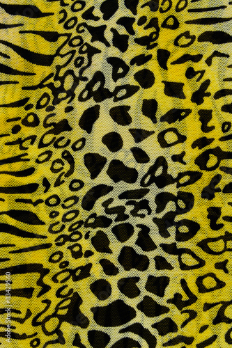 texture of print fabric striped leopard for background