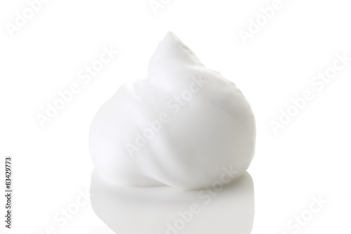Shaving cream on white