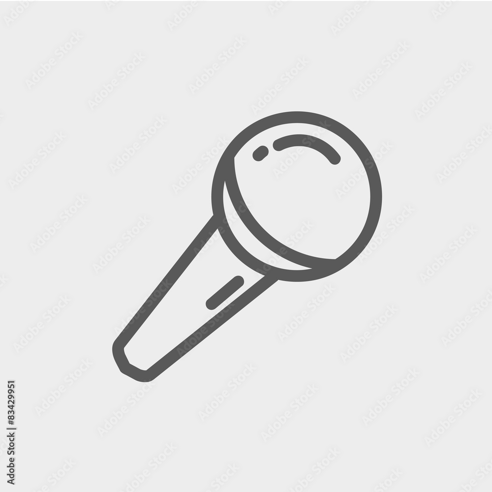Wireless microphone thin line icon Wireless microphone thin line icon