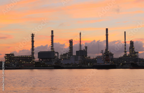 Oil refineries in Thailand.