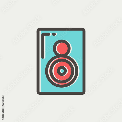 Two way audio speaker thin line icon Free Download Two way audio speaker thin line icon - GFXLoad