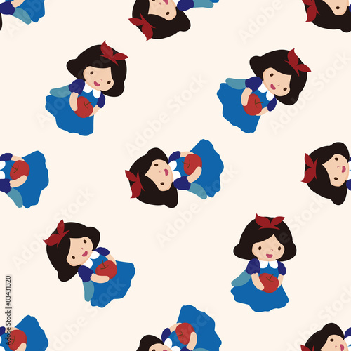 fairytale princess , cartoon seamless pattern background
