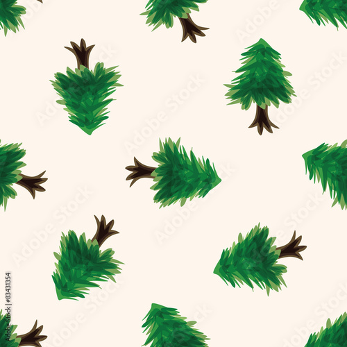 tree , cartoon seamless pattern background