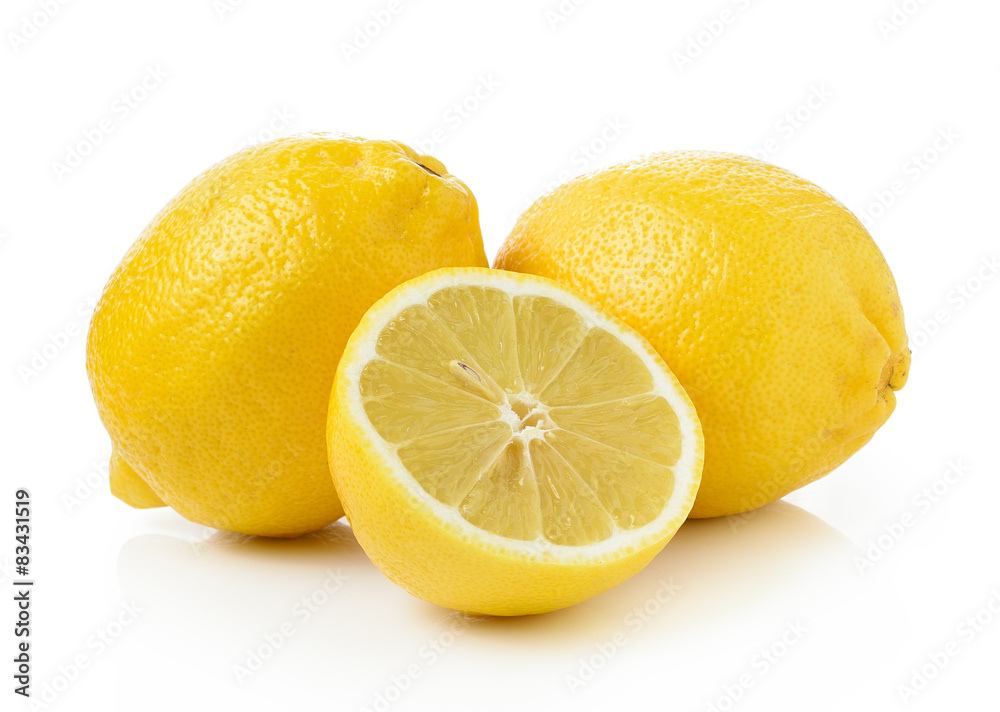 Fresh lemon isolated on a white background Fresh lemon isolated on a white background