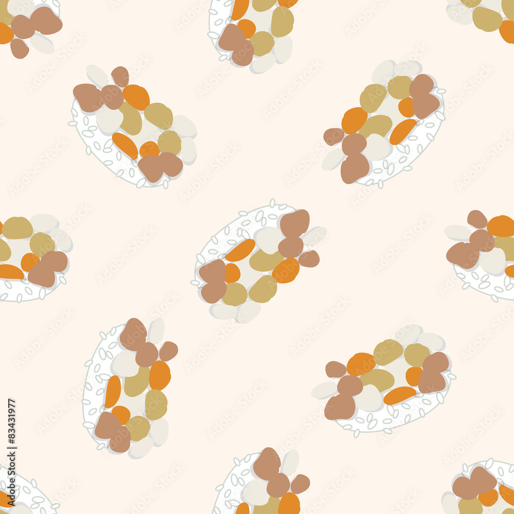 Japanese food , cartoon seamless pattern background Japanese food , cartoon seamless pattern background
