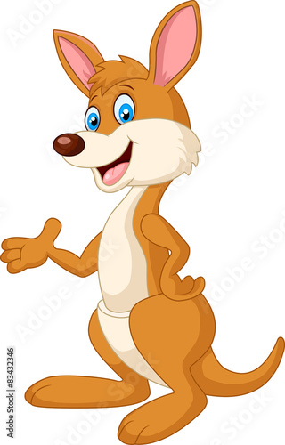 Cartoon kangaroo presenting