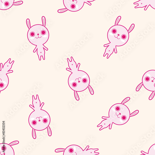 animal rabbit cartoon , cartoon seamless pattern background