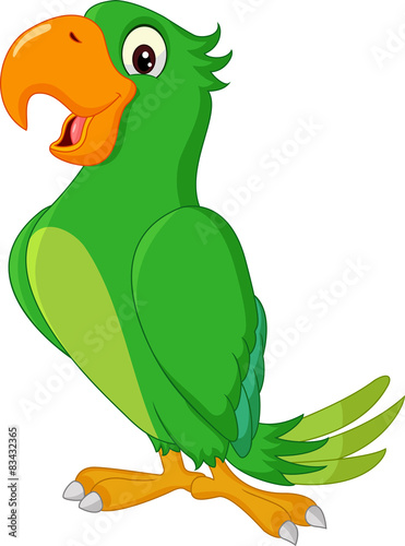 Cartoon cute parrot