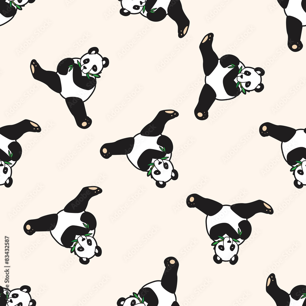 Obraz premium animal panda cartoon , cartoon seamless pattern background