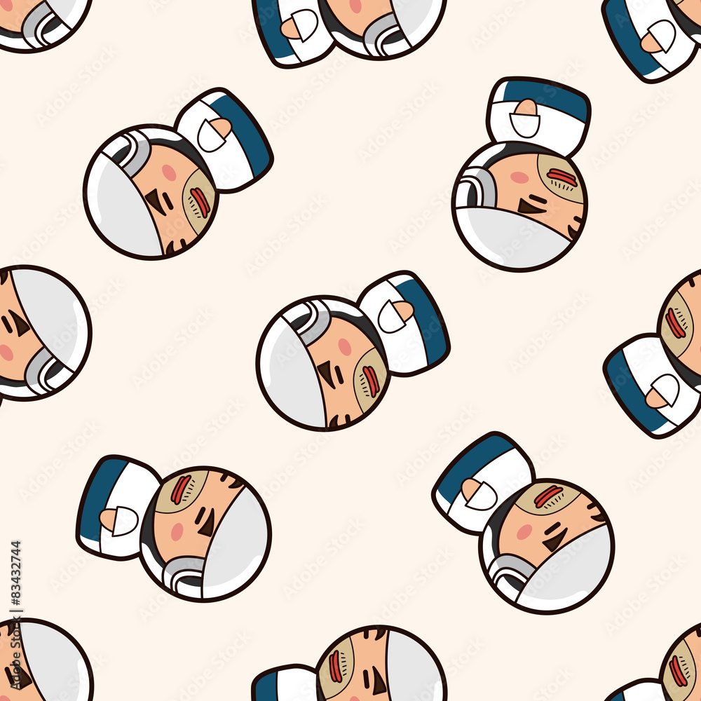 Fototapeta premium person character worker , cartoon seamless pattern background