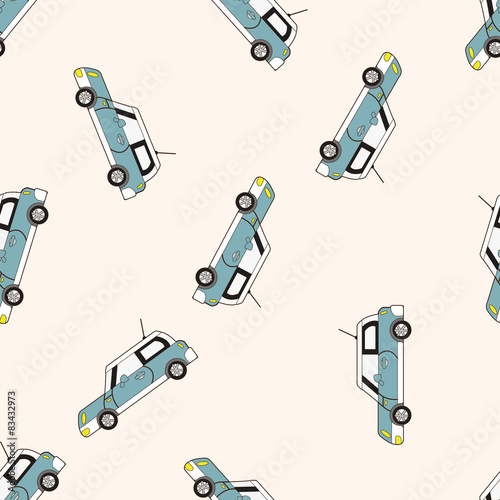 transportation car , cartoon seamless pattern background