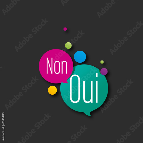 bulle dialogue,oui et non