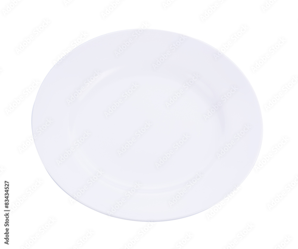 shiny plate isolated on white with clipping path included shiny plate isolated on white with clipping path included
