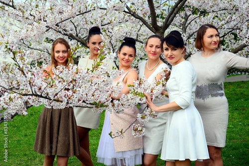 Girls have a spring celebration in Vilnius city