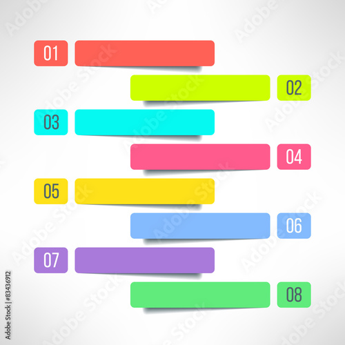 Vector colorful banners and label elements set. Suitable for