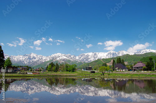 白馬村の田園風景