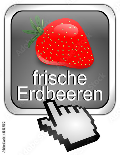frische Erdbeeren Button