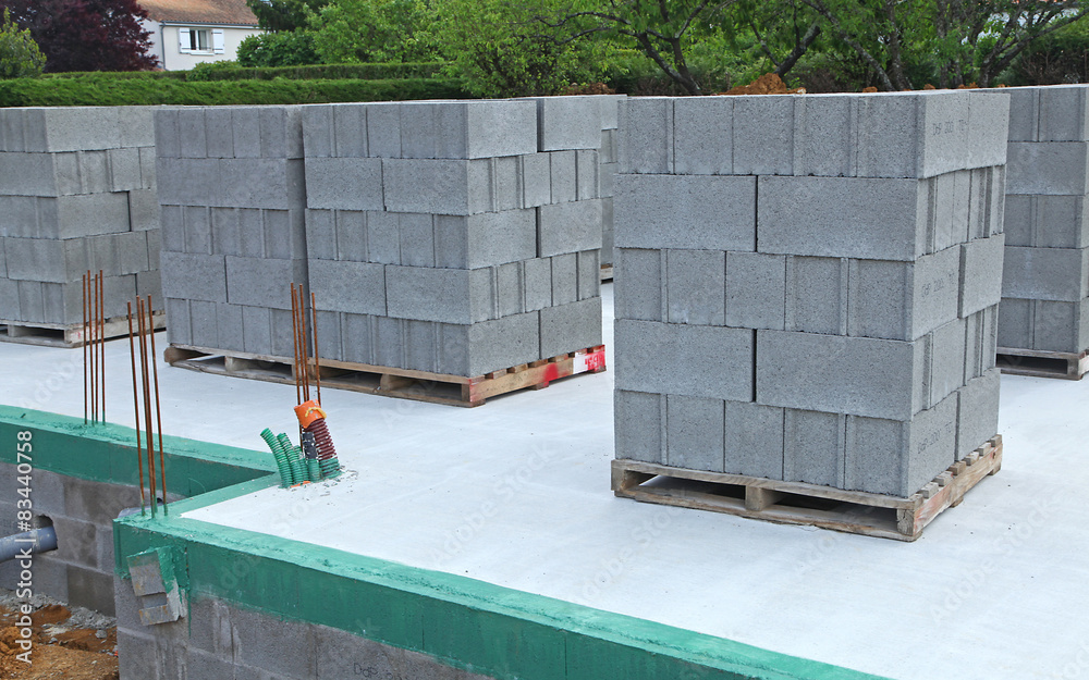 Lot De 5 Palettes De Parpaings 1/43 - Décor Chantier Construction Pour Modélisme