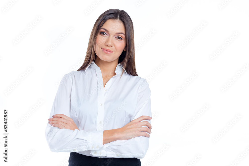 Young businesswoman isolated Young businesswoman isolated