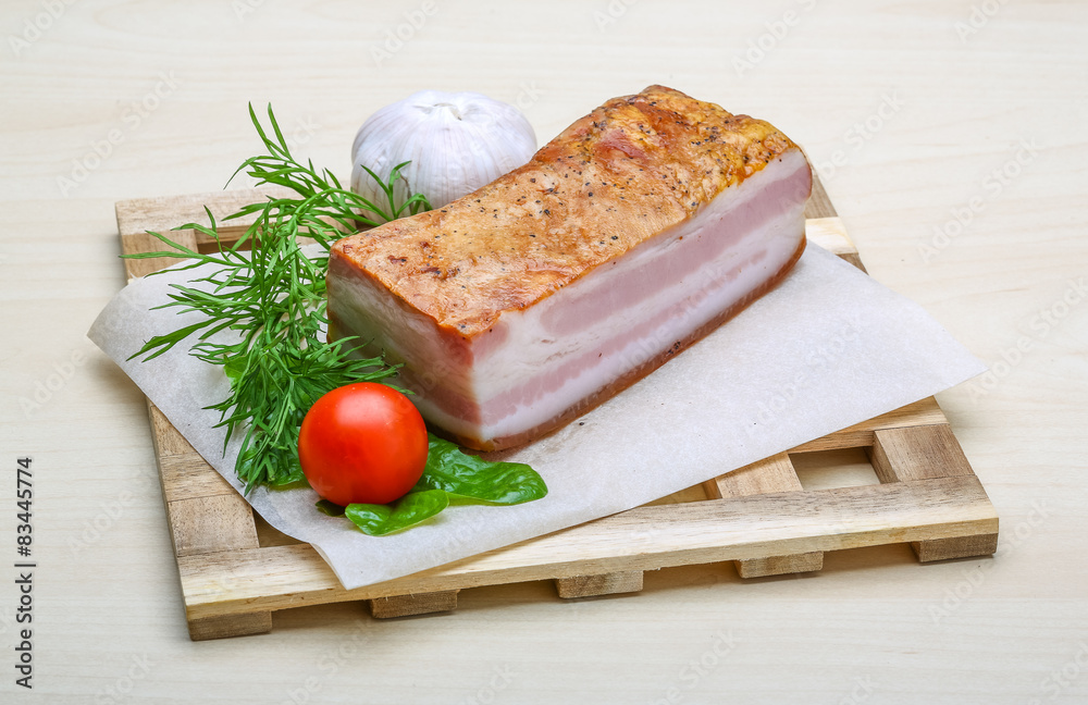 Raw bacon