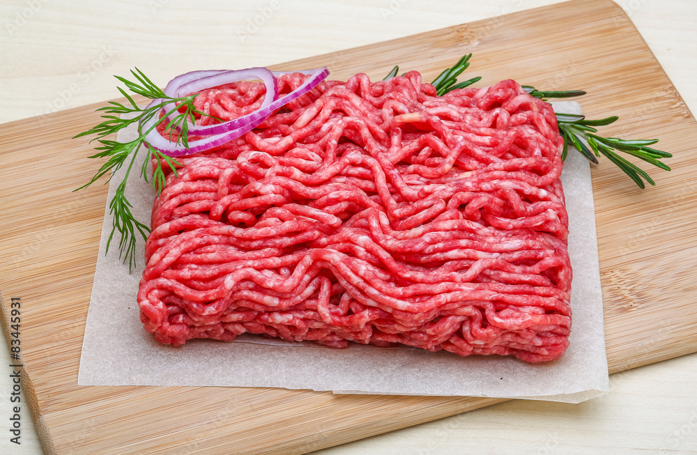 Raw beef minced meat