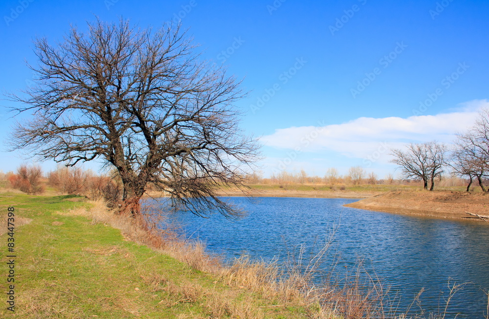 River landscape. Akhtuba River. Volgograd. Russia. River landscape. Akhtuba River. Volgograd. Russia.