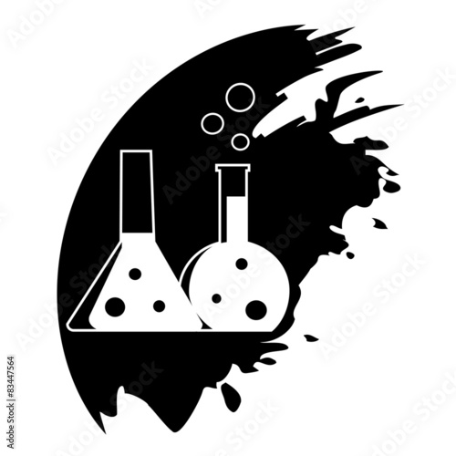 Flask with chemical reagent 