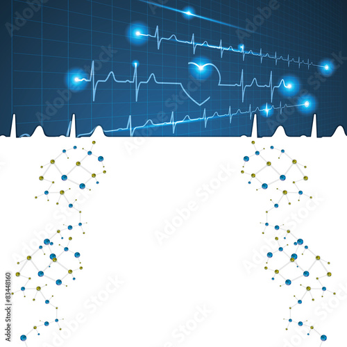 Abstract medical cardiology ekg background