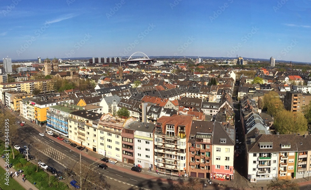 Obraz premium Luftaufnahme von Köln rechtsrheinisch
