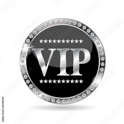 VIP Members Label Vector Illustration