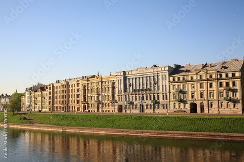 Buildings on the left bank of the Neris,Vilnius
