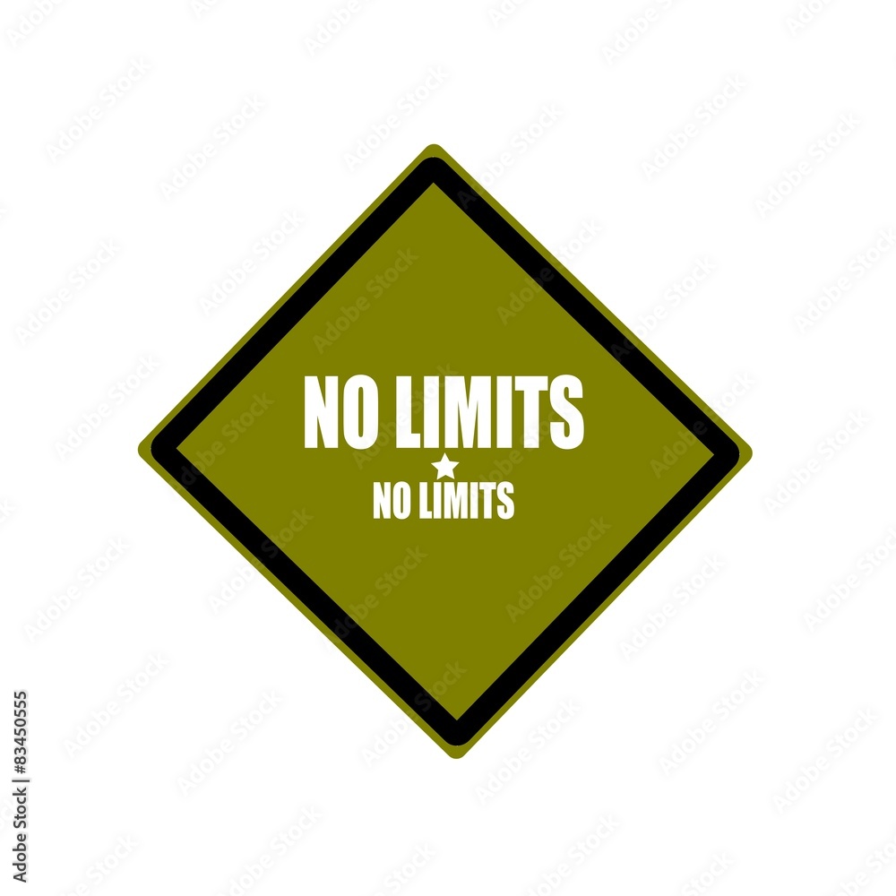 No limit white stamp text on green background No limit white stamp text on green background