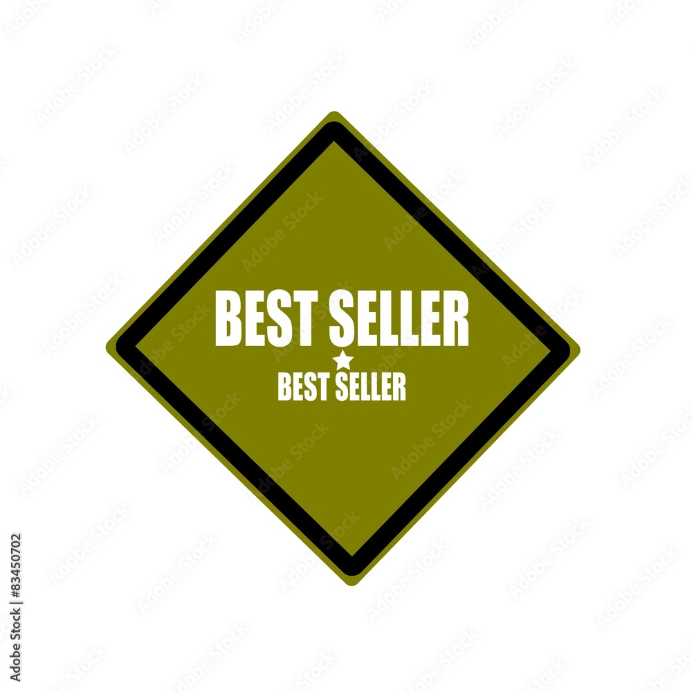 Best seller white stamp text on green background Best seller white stamp text on green background