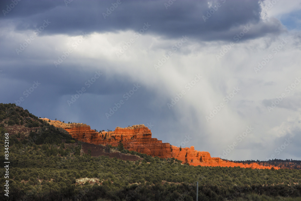 Strange cloud over red canyon