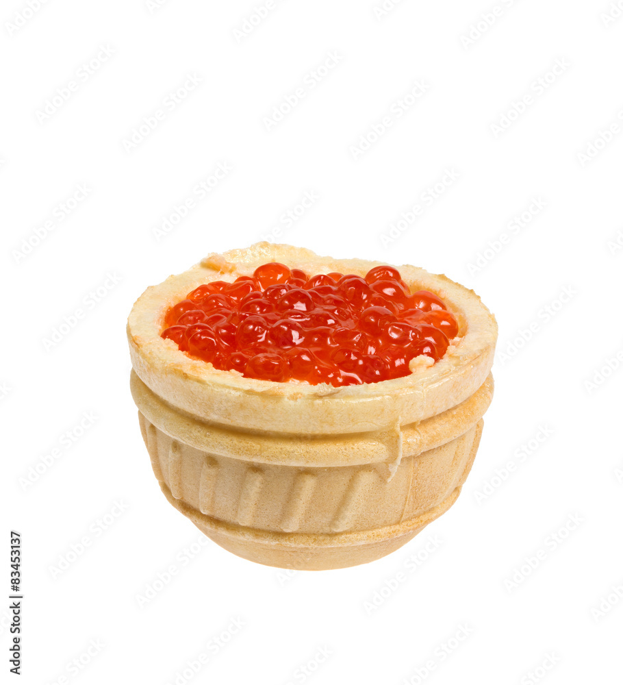 Tartlet with red caviar Tartlet with red caviar